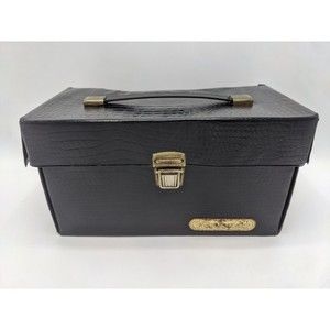 Vtg Nintendo NES Game Storage Vinyl Carry Case 10 Cartridge Faux Gatorskin Blk